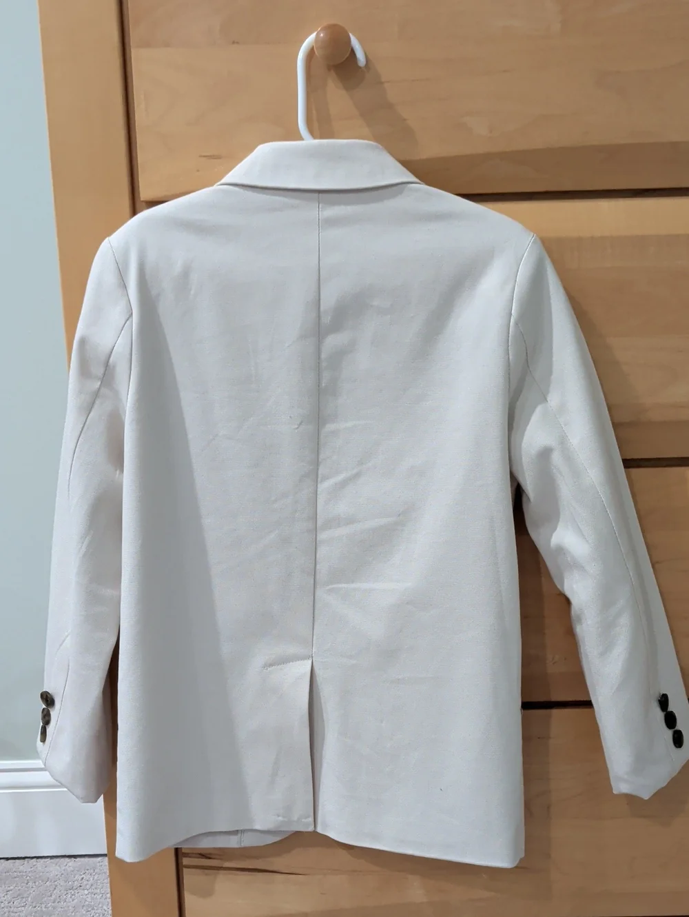 Boys Light Beige Suit Jacket